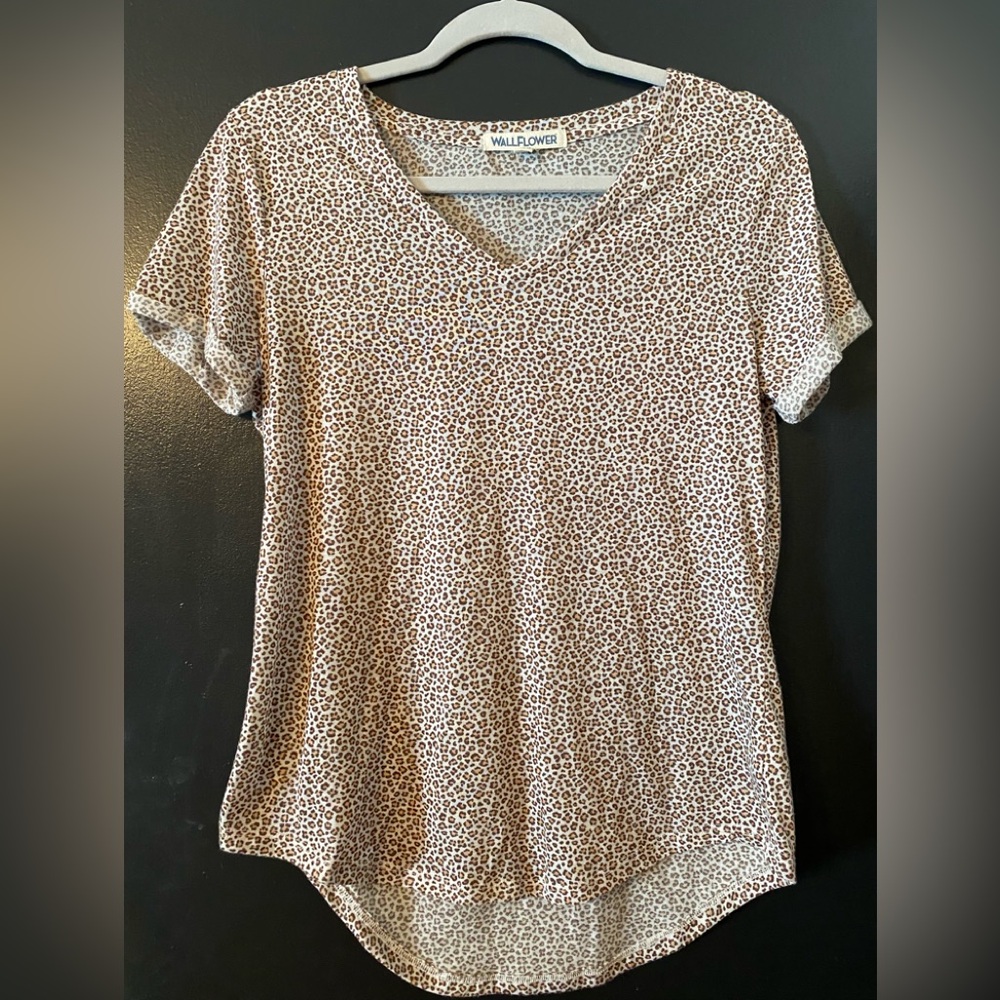Wallflower Brown Leopard Print Women's Top